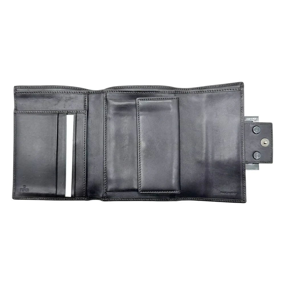 Fendi Brown Zucchino Monogram Tri-Fold Wallet - Picture 3 of 8